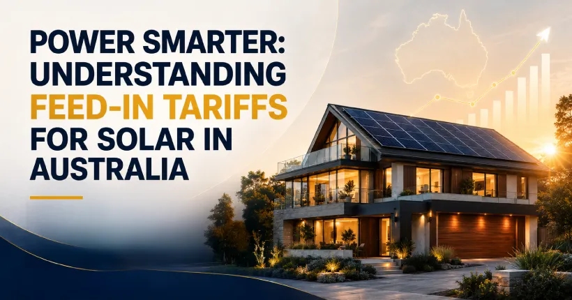 Feed-in tariffs guide for Australian solar panel owners featuring contemporary home with rooftop solar