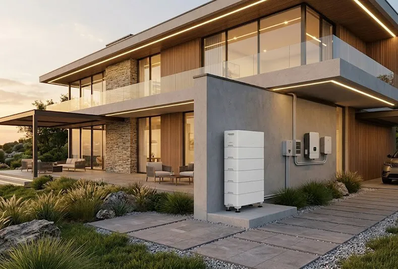 Western Australia family home with rooftop solar panels and home battery system providing reliable, low-cost energy for sa households